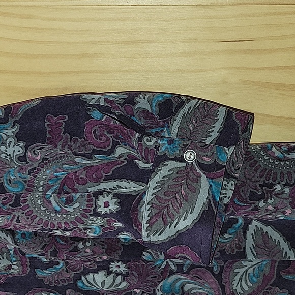 Croft & Barrow | Colorful Paisley Print Button Up Top | XL - Picture 4 of 7